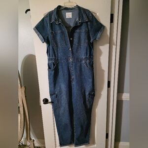 Celebrity Pink Denim Short Sleeve Jumpsuit